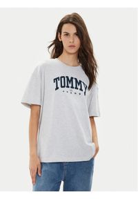 Tommy Jeans T-Shirt Varsity DW0DW18403 Szary Oversize. Kolor: szary. Materiał: bawełna #1