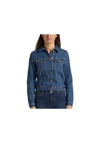 Lee - LEE RIDER JACKET DAMSKA KURTKA JEANSOWA MID STONE L54MJLVK 112112823. Materiał: jeans