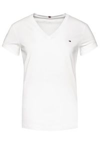 TOMMY HILFIGER - Tommy Hilfiger T-Shirt Heritage V-Neck Tee WW0WW24969 Biały Regular Fit. Kolor: biały. Materiał: bawełna #5