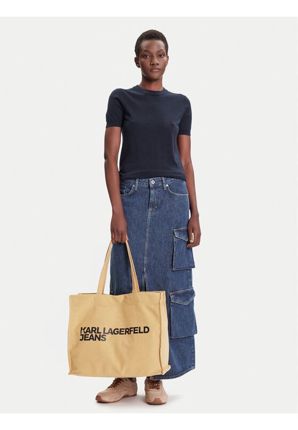 Karl Lagerfeld Jeans Torebka A1W50002 Beżowy. Kolor: beżowy