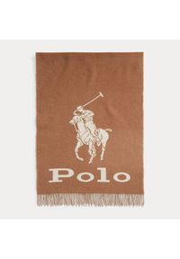 Szal Polo Ralph Lauren - 455898832002 Camel. Kolor: beżowy. Materiał: materiał, wełna, nylon #1