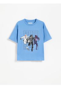 Reserved - Bawełniany t-shirt Fortnite - niebieski. Kolor: niebieski. Materiał: bawełna #1