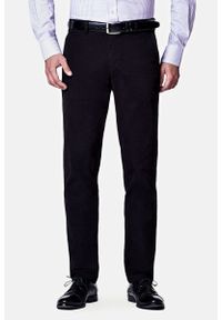 Lancerto - Spodnie Chino Czarne z Bawełną Nestor. Kolor: czarny. Materiał: bawełna, elastan #1
