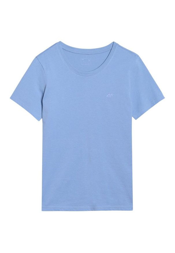 4f - Koszulka Damska F2356. Kolor: niebieski. Sport: turystyka piesza