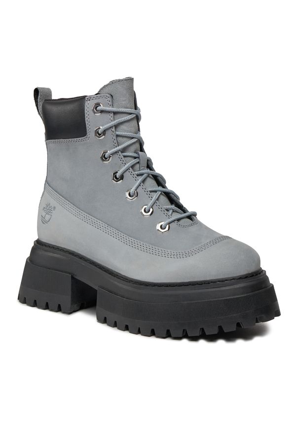 Botki Timberland Sky 6In Laceup TB0A42AWEA31 Light Grey Nubuck. Kolor: szary. Materiał: nubuk