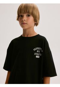 Reserved - Bawełniany t-shirt 3 pack - czarny. Kolor: czarny. Materiał: bawełna