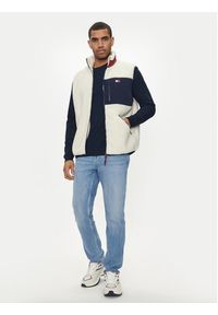 Tommy Jeans Kamizelka Teddy DM0DM18900 Écru Relaxed Fit. Materiał: syntetyk #5