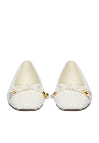 Gino Rossi - GINO ROSSI Baleriny CEO-ROSE-LT2088-2 Biały. Kolor: biały. Materiał: materiał #11