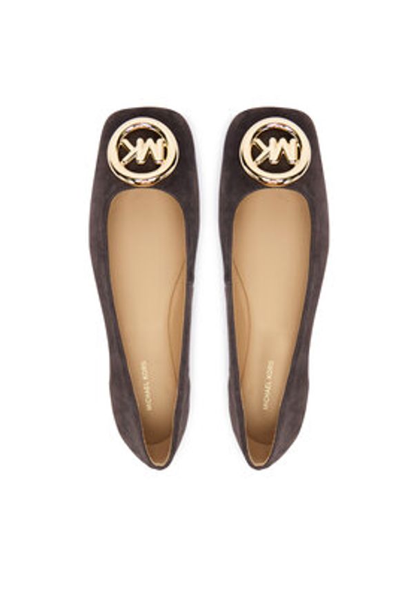 MICHAEL Michael Kors Baleriny Milan 40F5MLFP1S Brązowy. Kolor: brązowy. Materiał: skóra