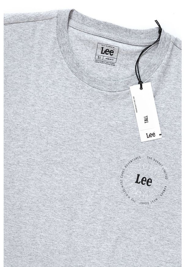 Lee - MĘSKI T-SHIRT LEE T SHIRT SMALL SUNSET TEE GREY MELE L61PFEMP 112113996