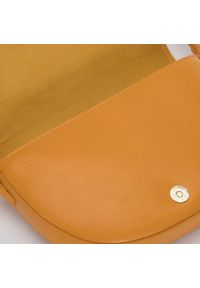 Wittchen - Damska saddle bag ze skóry o fakturze lizard żółta. Kolor: żółty. Materiał: skórzane. Styl: elegancki