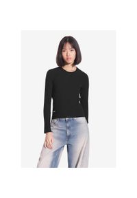 Koszulka sportowa damska Prosto Bamboo z długim rękawem. Kolor: czarny. Długość rękawa: długi rękaw. Długość: długie. Styl: sportowy #1