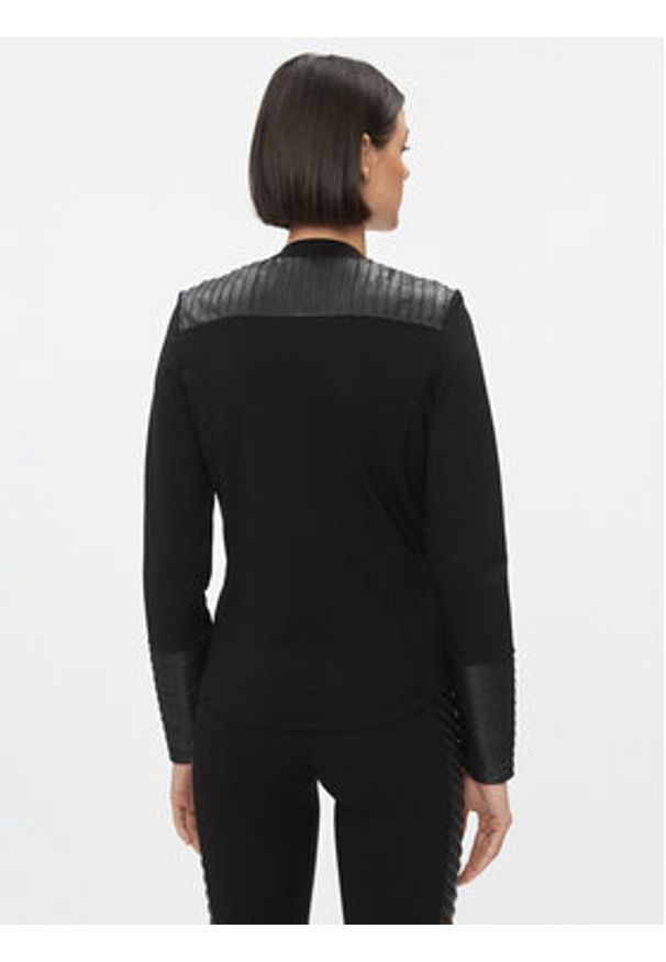 EA7 Emporio Armani Bluza 6RTM32 TJRLZ 1200 Czarny Regular Fit. Kolor: czarny. Materiał: wiskoza