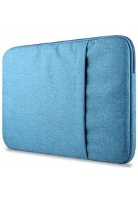 NoName - TORBA ETUI POKROWIEC Z KIESZENIĄ NA LAPTOPA MACBOOK PRO AIR 15 NIEBIESKA. Kolor: niebieski #1