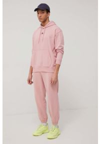 Adidas - adidas spodnie bawełniane HE4340 męskie kolor różowy z nadrukiem. Kolor: różowy. Materiał: bawełna. Wzór: nadruk #2