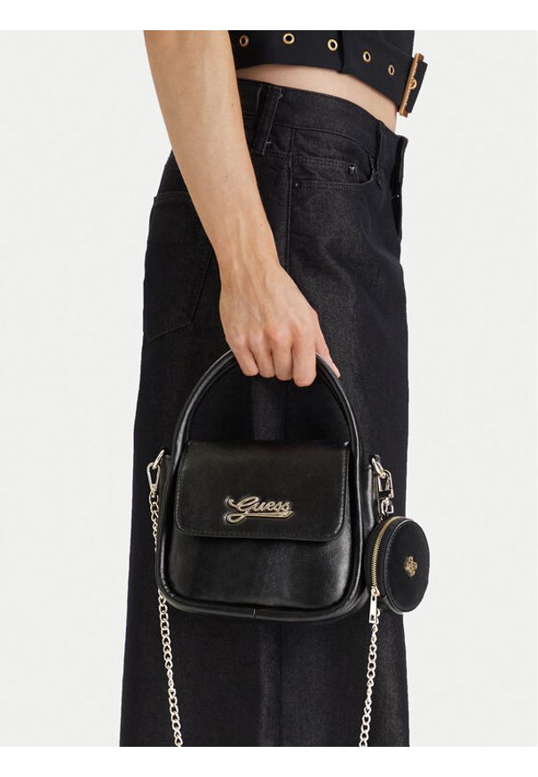 Guess Torebka J6RZ10 W4090 Czarny. Kolor: czarny. Materiał: skórzane
