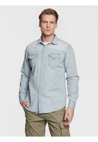 Replay Koszula jeansowa M4860B.000.26C Niebieski Regular Fit. Kolor: niebieski. Materiał: jeans, bawełna #1
