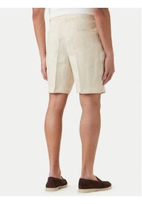 BOSS Szorty materiałowe H-Perin 50561858 Beżowy Tapered Fit. Kolor: beżowy. Materiał: len #2
