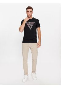 Guess T-Shirt M4RI29 J1314 Czarny Slim Fit. Kolor: czarny. Materiał: bawełna #4