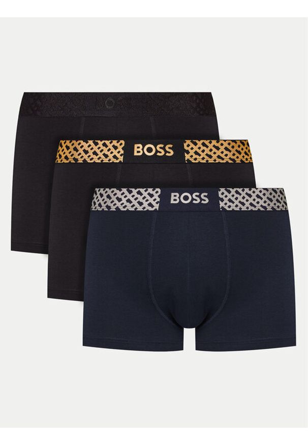 BOSS - Boss Komplet 3 par bokserek 50524525 Kolorowy. Materiał: bawełna. Wzór: kolorowy