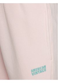 AMERICAN VINTAGE - American Vintage Spodnie dresowe Izubird IZU05BE24 Różowy Regular Fit. Kolor: różowy. Materiał: bawełna #3