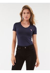 Guess T-Shirt W2YI45 J1314 Granatowy Slim Fit. Kolor: niebieski. Materiał: bawełna #1