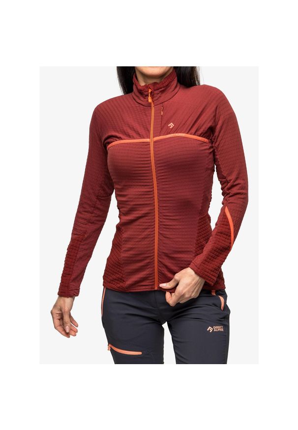 DIRECT ALPINE - Bluza rozpinana damska Direct Alpine Aura Light Lady. Kolor: czerwony. Sezon: zima. Sport: narciarstwo