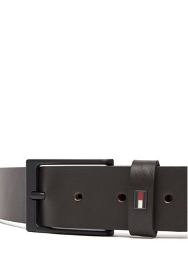 TOMMY HILFIGER - Tommy Hilfiger Pasek Męski Layton 3.5 Ext AM0AM13016 Brązowy. Kolor: brązowy. Materiał: skóra