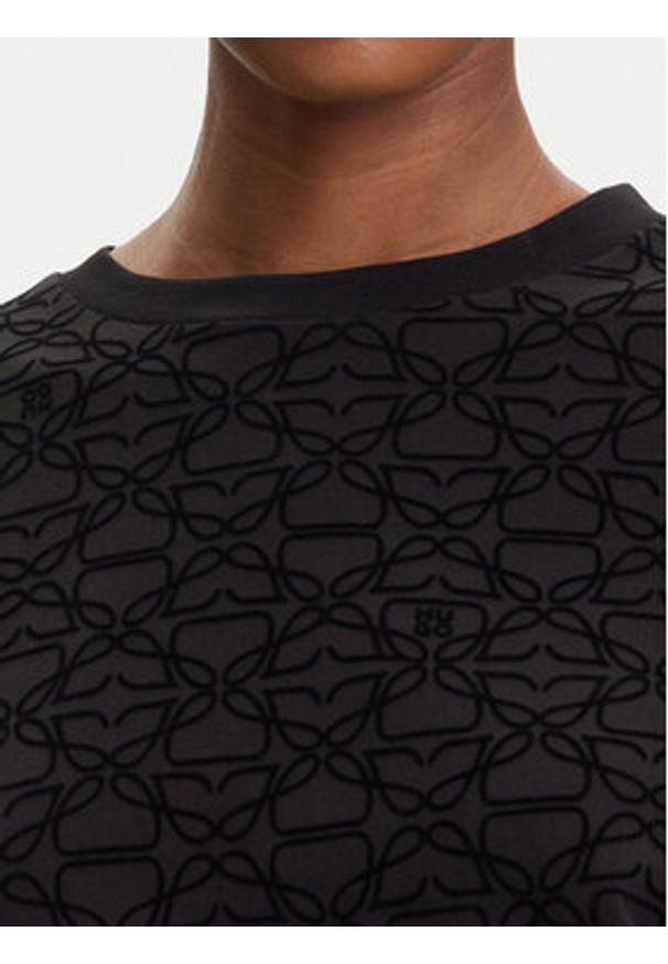 Hugo - HUGO Bluza 50545210 Czarny Regular Fit. Kolor: czarny. Materiał: bawełna