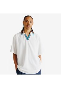 Decathlon - Koszulka polo oversize męska Heritage. Typ kołnierza: polo. Kolor: biały. Materiał: materiał. Sport: golf, tenis #1