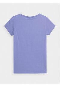 4f - 4F T-Shirt 4FAW23TTSHF0907 Fioletowy Slim Fit. Kolor: fioletowy. Materiał: bawełna #4