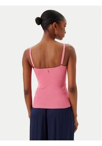 Fracomina Top FR25ST4006K410J9 Koralowy Slim Fit. Kolor: pomarańczowy. Materiał: wiskoza #4