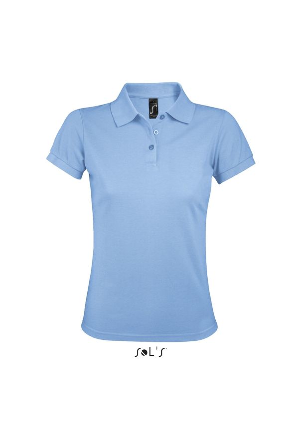 SOL'S - Damska koszulka polo Sol's Prime. Typ kołnierza: polo. Kolor: niebieski. Styl: elegancki