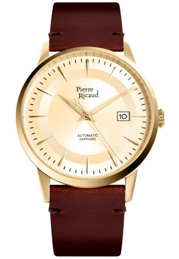 Zegarek męski Pierre Ricaud P60029.1B11A brązowy. Kolor: brązowy