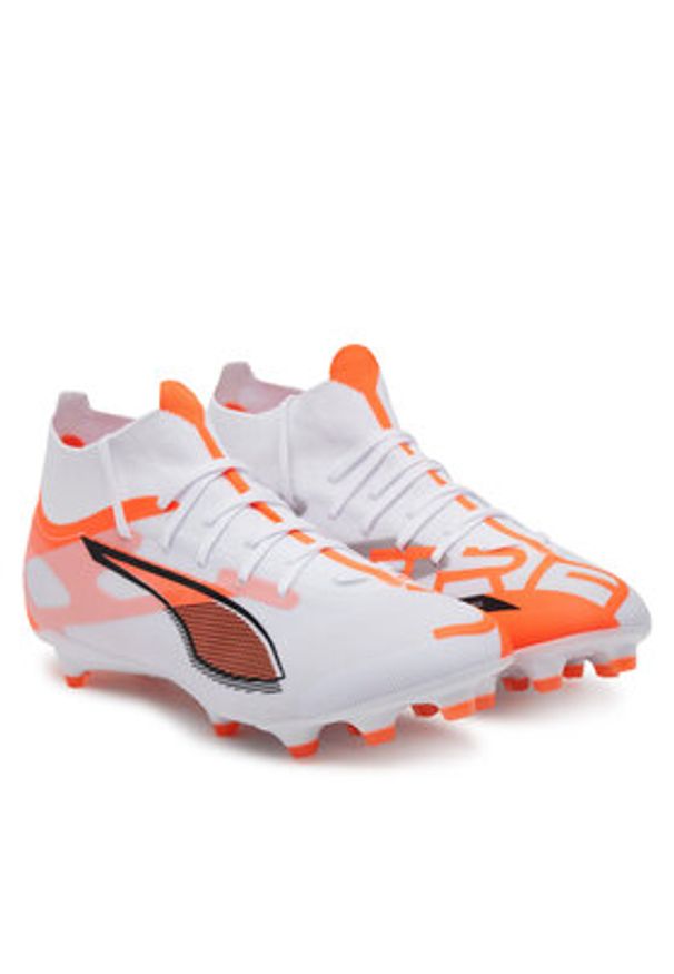 Puma Buty do piłki nożnej Ultra 5 Match+ Fg/Ag 108162 01 Biały. Kolor: biały. Materiał: skóra