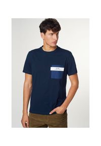 Ochnik - T-shirt męski. Kolor: niebieski. Materiał: bawełna #1