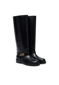 Elisabetta Franchi Oficerki SA-57B-56E2-V1050 Czarny. Kolor: czarny. Materiał: skóra #5