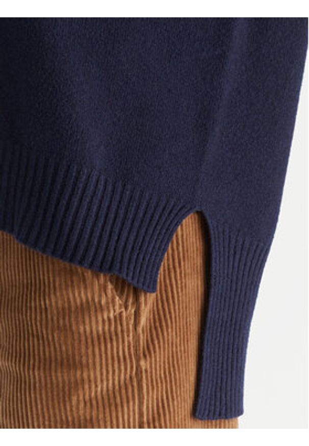 Kontatto Sweter 3M0842C Granatowy Relaxed Fit. Kolor: niebieski. Materiał: wiskoza