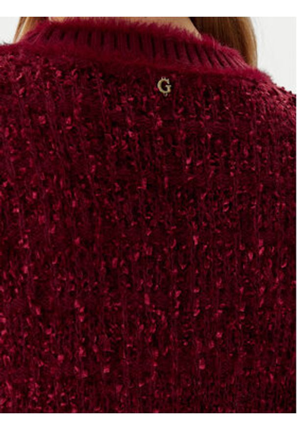 Guess Kardigan W5BR0E Z4090 Czerwony Slim Fit. Kolor: czerwony. Materiał: syntetyk