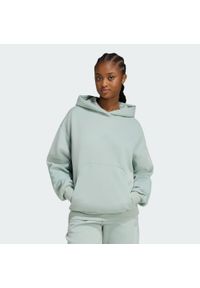 Adidas - Bluza z kapturem Future Icons 3-Stripes. Typ kołnierza: kaptur. Kolor: zielony. Materiał: materiał. Wzór: paski. Sport: fitness #1