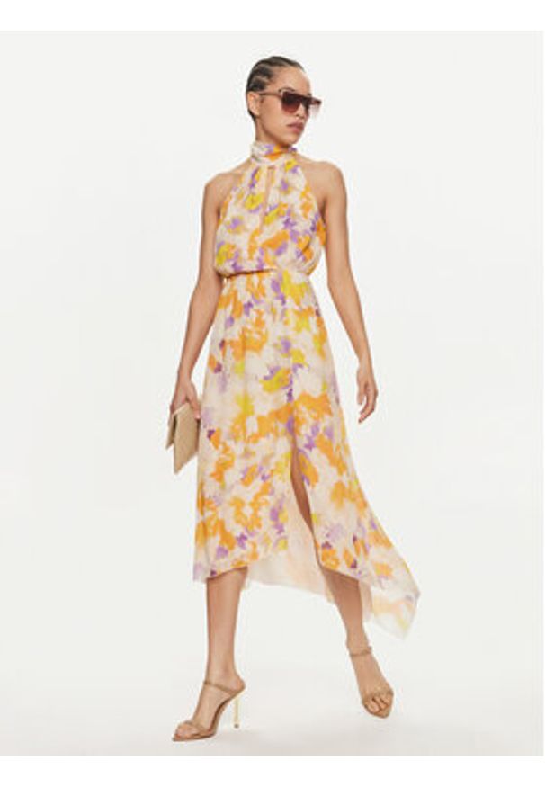 Patrizia Pepe Sukienka letnia 2A2726/A426-XG02 Kolorowy Regular Fit. Materiał: wiskoza. Wzór: kolorowy. Sezon: lato