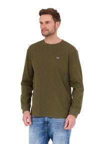 Tommy Jeans - TOMMY JEANS Oliwkowy męski sweter, Rozmiar M. Kolor: zielony