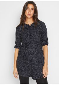 bonprix - Sukienka ciążowa i do karmienia 2 w 1, z lejącej wiskozy. Kolekcja: moda ciążowa. Kolor: niebieski. Materiał: wiskoza. Wzór: kwiaty #1