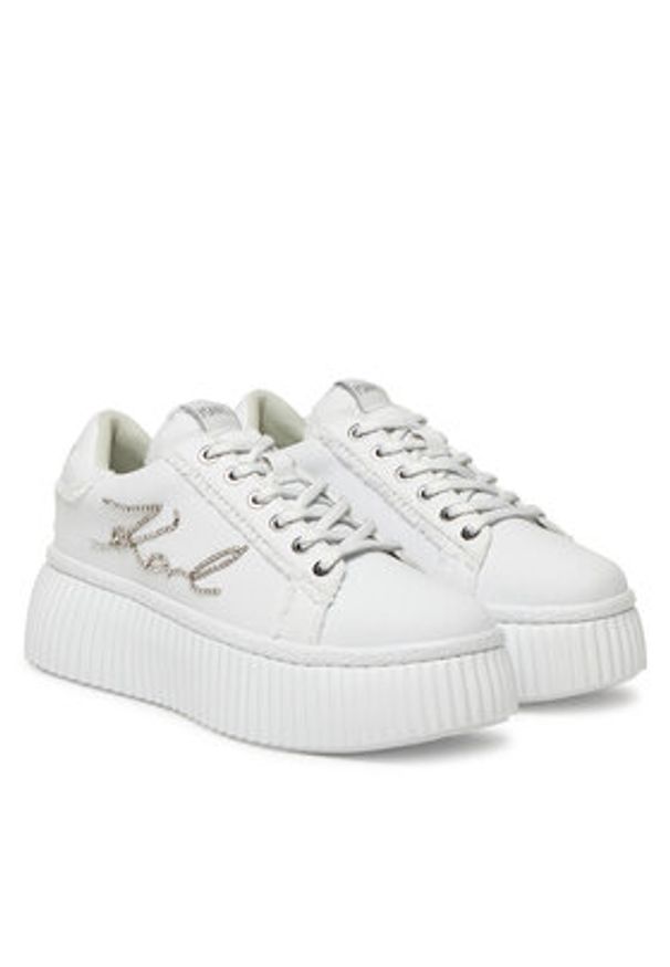 Karl Lagerfeld - KARL LAGERFELD Sneakersy KL42372S Biały. Kolor: biały. Materiał: materiał