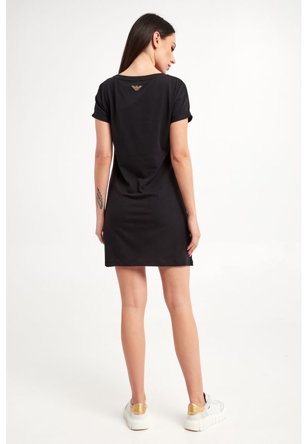 EA7 Emporio Armani - Sukienka EA7 EMPORIO ARMANI. Wzór: aplikacja, nadruk. Długość: mini