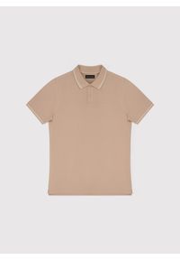 Pako Lorente - PAKO LORENTE – T-shirt polo w kolorze brązowym. Okazja: na co dzień. Typ kołnierza: polo. Kolor: brązowy, beżowy, różowy. Materiał: bawełna. Styl: casual #5