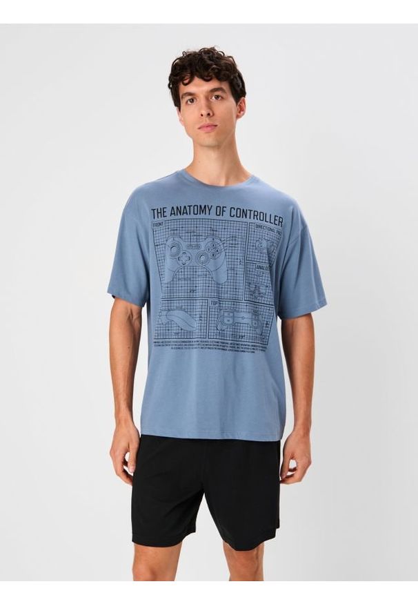 Sinsay - Bawełniana piżama dwuczęściowa - wielobarwny. Materiał: bawełna