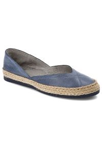 Granatowe Espadryle Maciejka Modne Obuwie Damskie. Okazja: na spacer, na co dzień. Kolor: niebieski. Materiał: skóra. Sezon: lato. Styl: elegancki, wakacyjny, casual