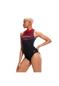 Strój pływacki jednoczęściowy damski Speedo Digital Placement Hydrasuit. Kolor: czarny, wielokolorowy, czerwony