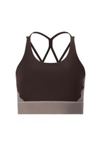 Biustonosz dla kobiet Athlecia Aspasia. Kolor: brązowy. Sport: fitness #1